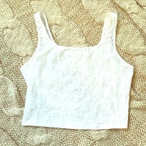 See through lace Versace crop top